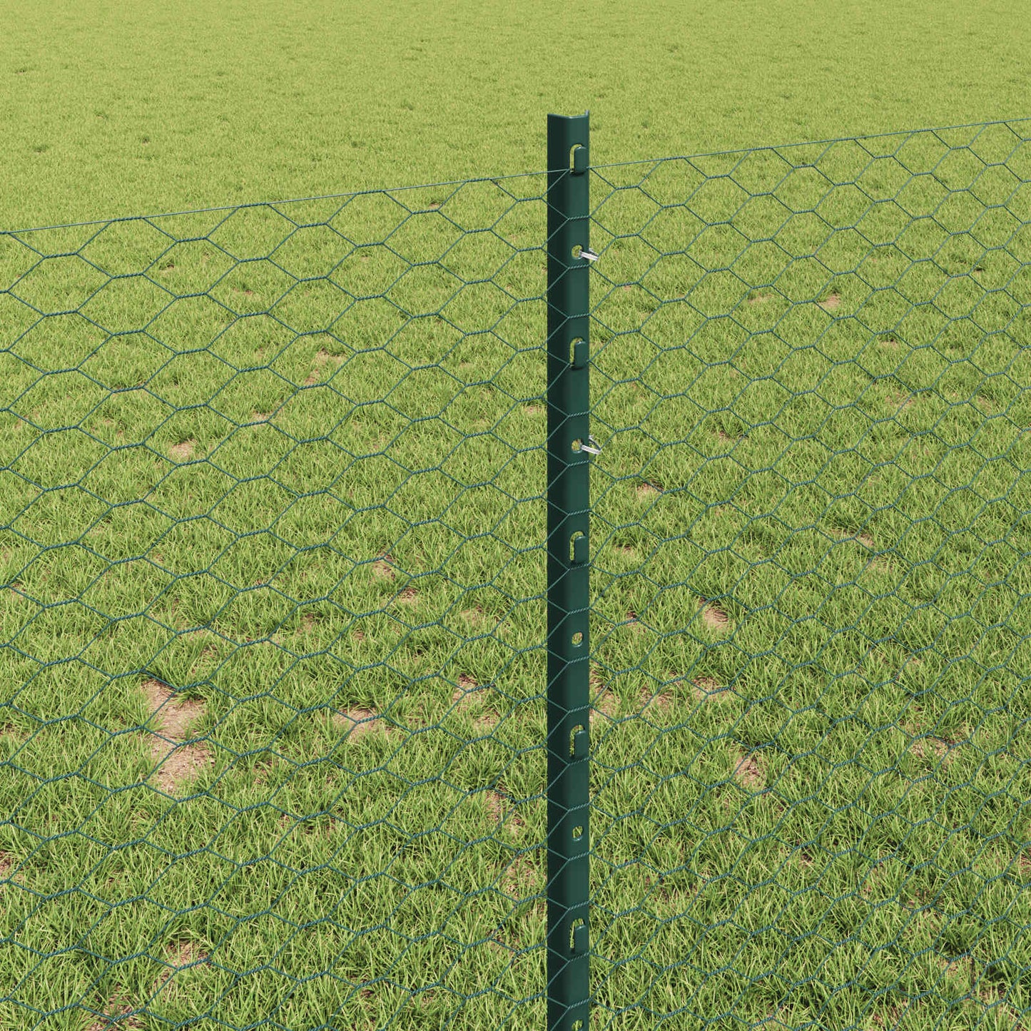 Hatszögletű kerítés oszlopokkal 25 x 1 m PVC-bevonatos acél