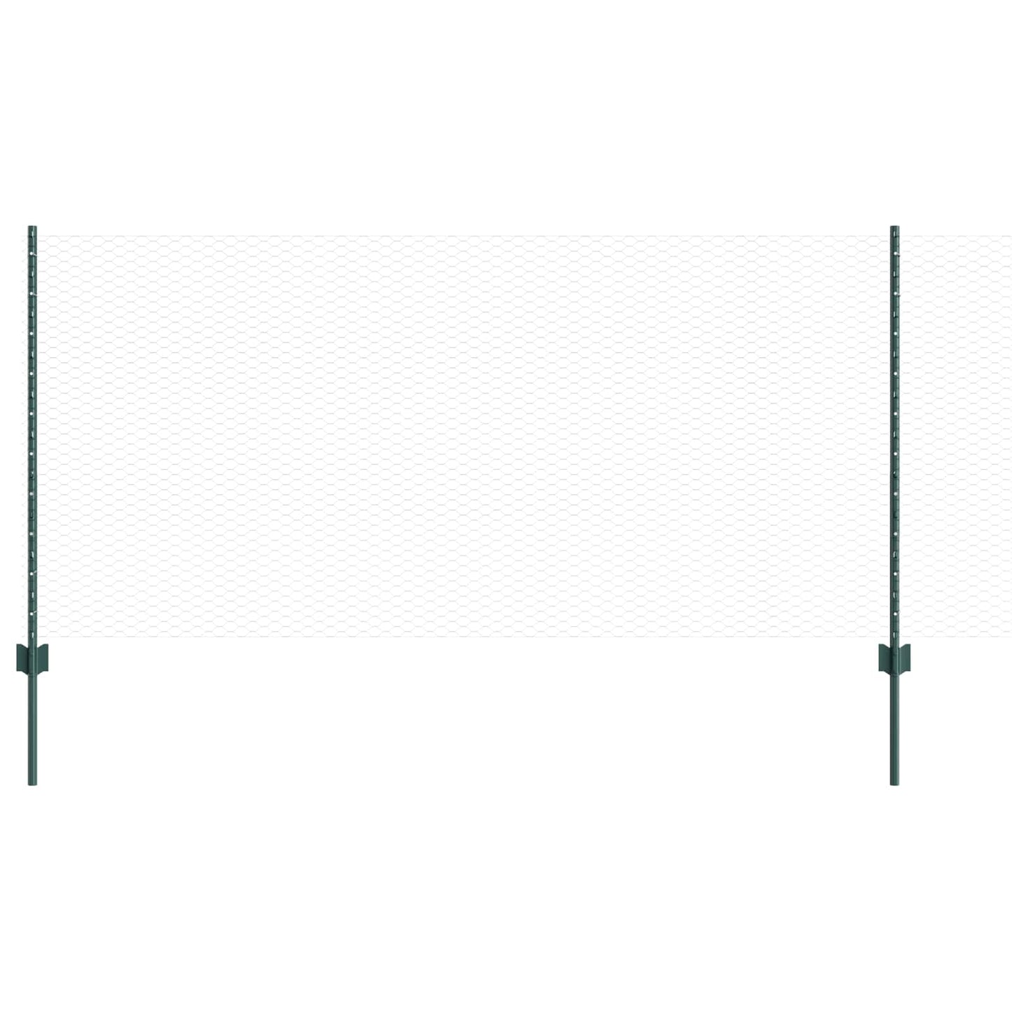 Hatszögletű kerítés oszlopokkal 25 x 1 m PVC-bevonatos acél