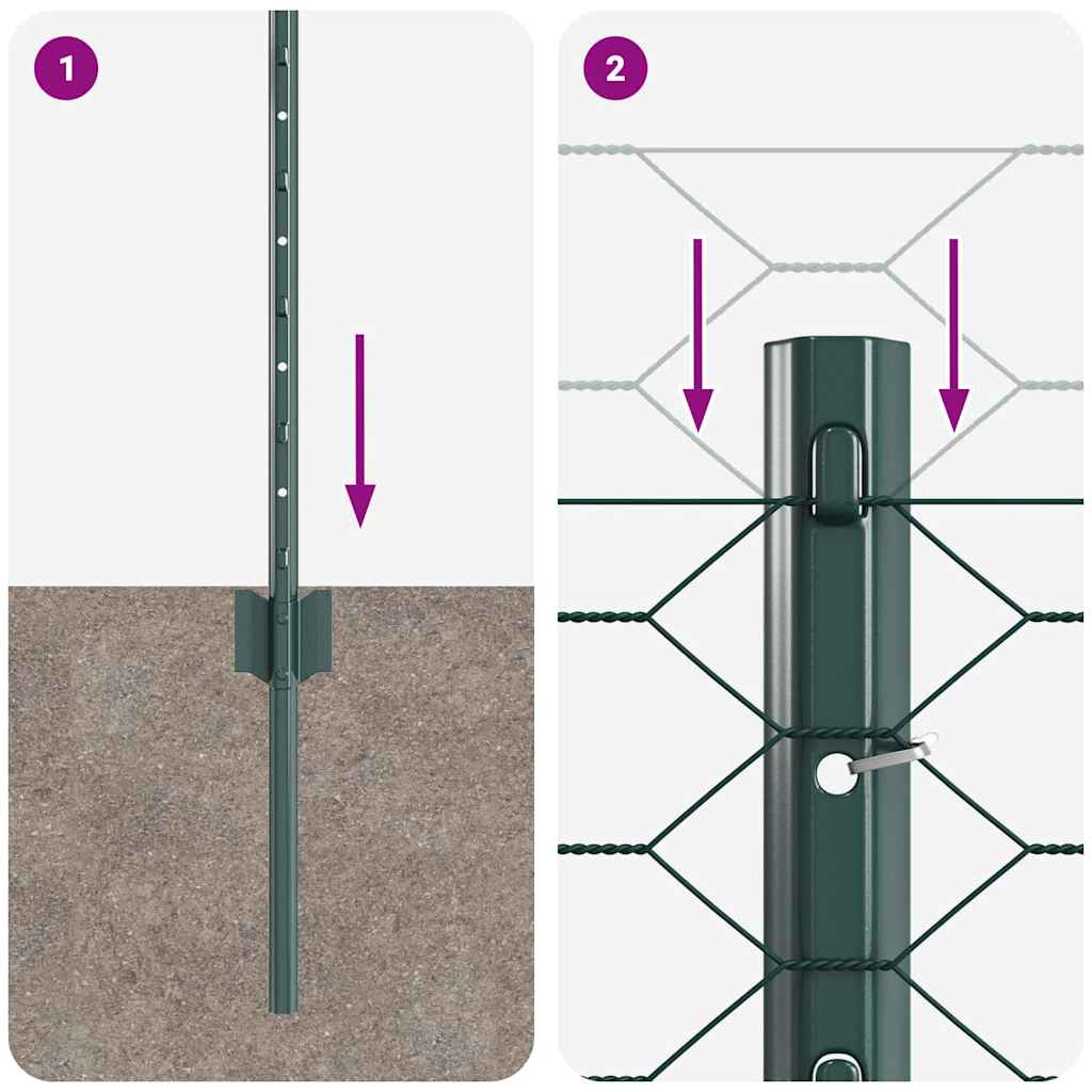 Hatszögletű kerítés oszlopokkal 100 x 0,6 m PVC-bevonatos acél