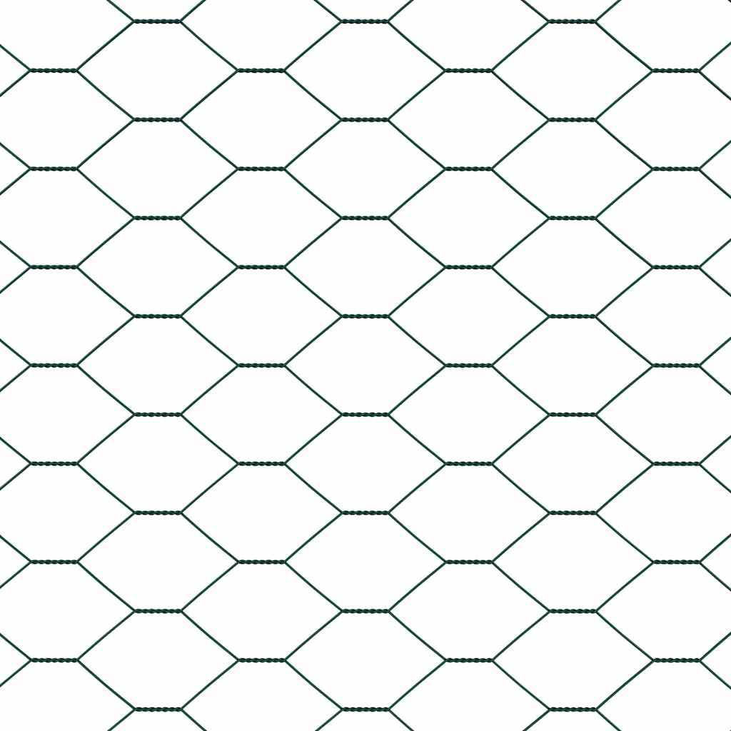 Hatszögletű kerítés oszlopokkal 100 x 1,5 m PVC-bevonatos acél
