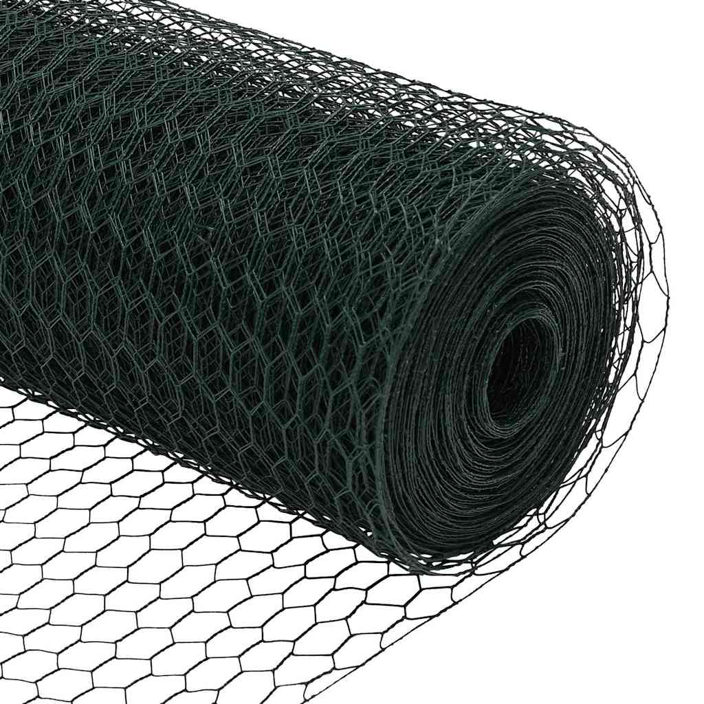 Hatszögletű kerítés oszlopokkal 100 x 1,5 m PVC-bevonatos acél