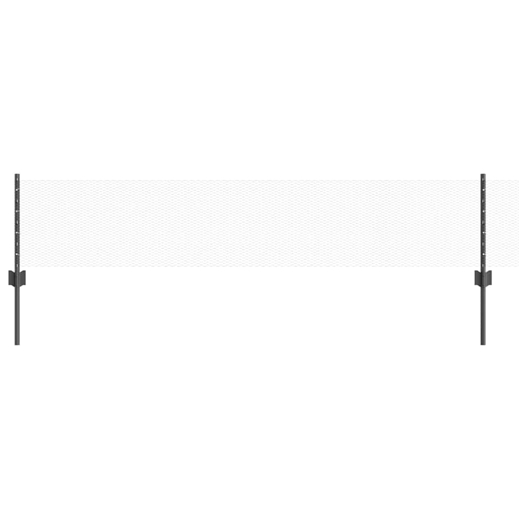 Hatszögletű kerítés oszlopokkal 10 x 0,4 m PVC-bevonatos acél