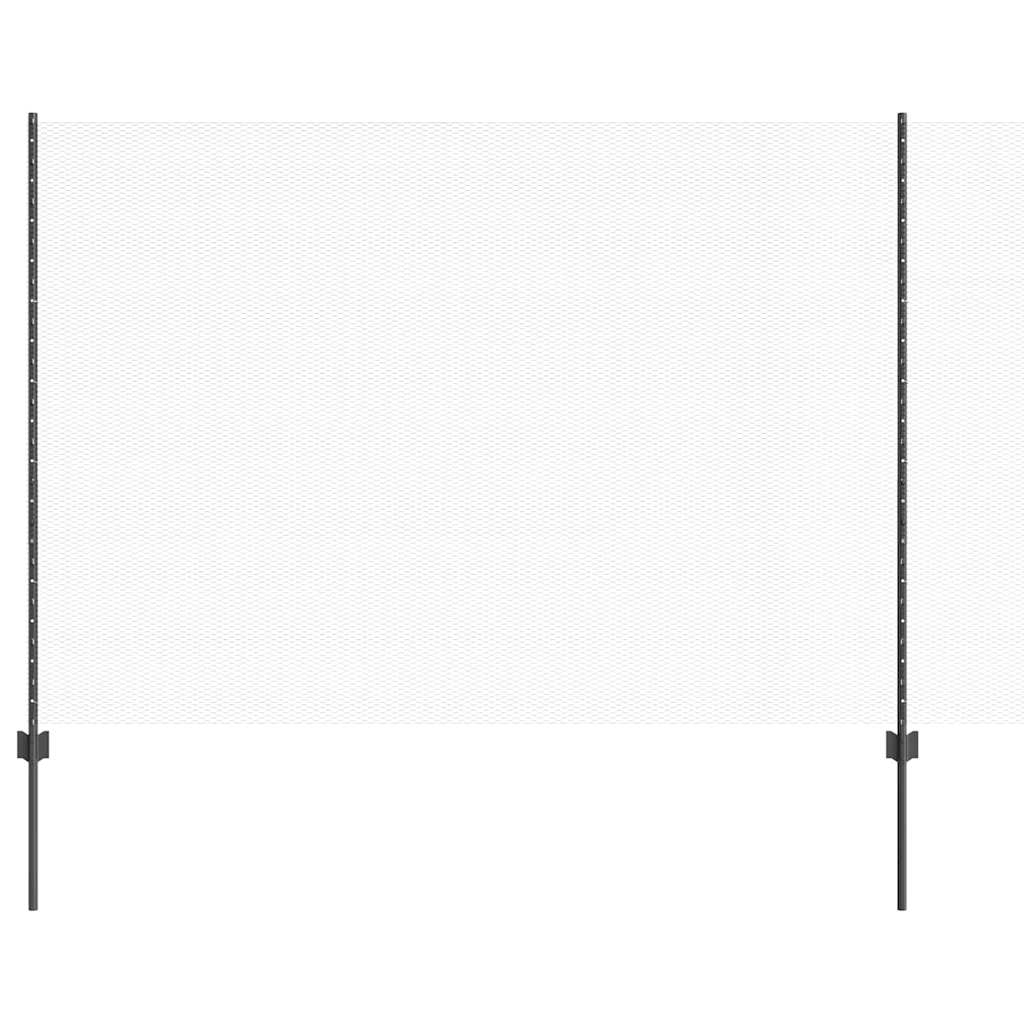 Hatszögletű kerítés oszlopokkal 25 x 1,5 m PVC-bevonatos acél