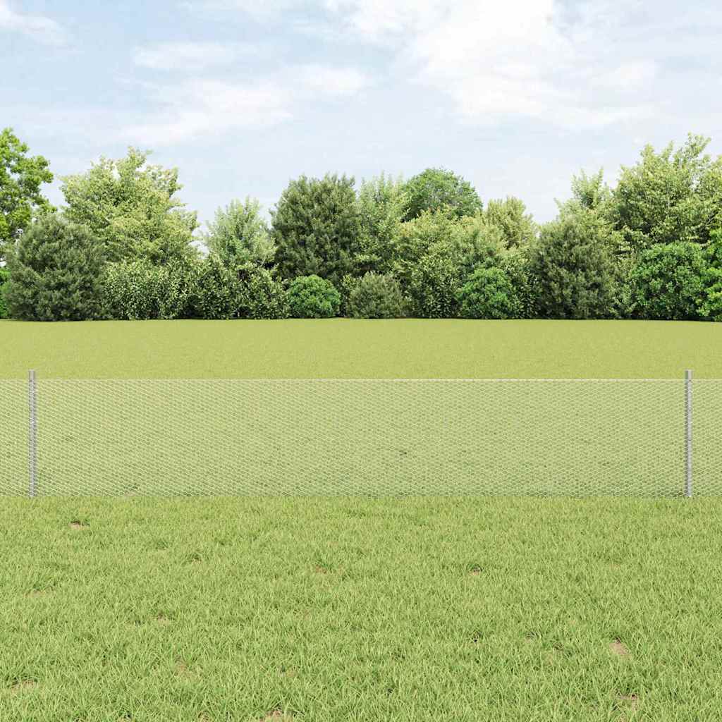 Hatszögletű kerítés oszlopokkal 50 x 0,4 m Horganyzott Acél