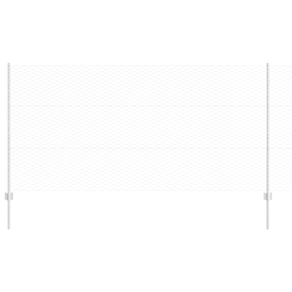 Hatszögletű kerítés oszlopokkal 50 x 1,2 m Horganyzott Acél