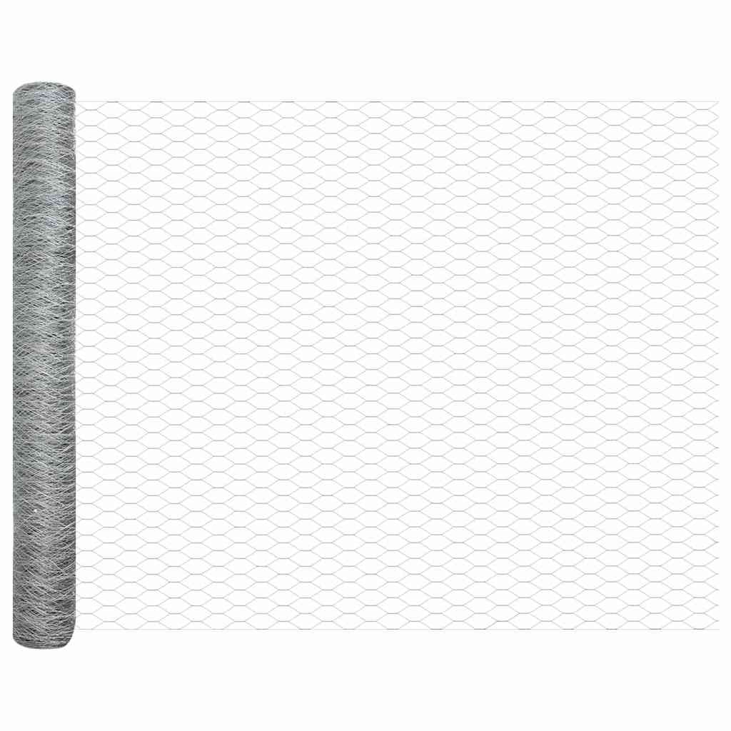 Hatszögletű kerítés oszlopokkal 50 x 1,2 m Horganyzott Acél