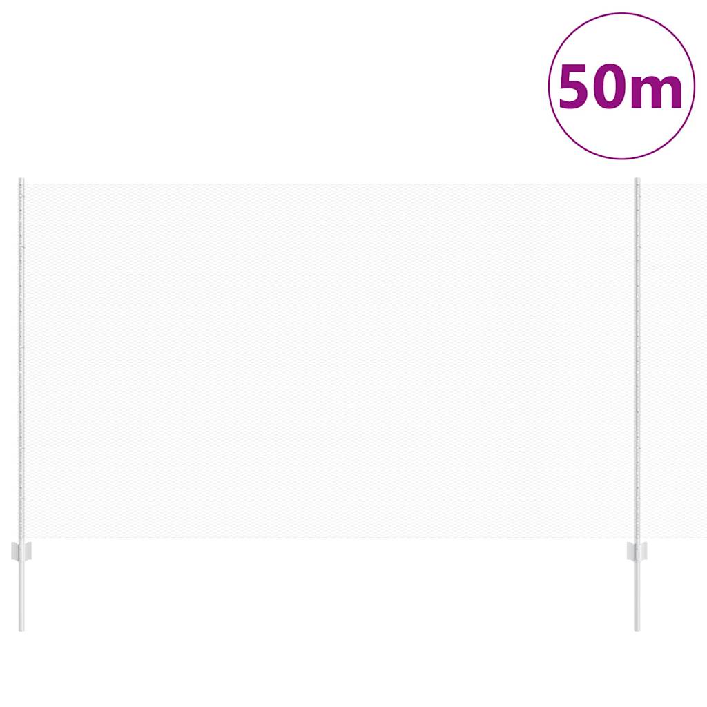 Hatszögletű kerítés oszlopokkal 50 x 1,4 m Horganyzott Acél