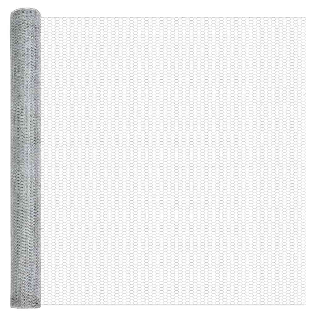 Hatszögletű kerítés oszlopokkal 50 x 1,6 m Horganyzott Acél