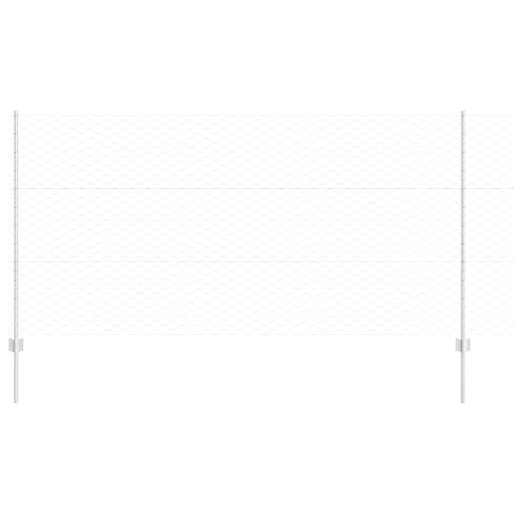 Hatszögletű kerítés oszlopokkal 100 x 1,2 m Horganyzott Acél