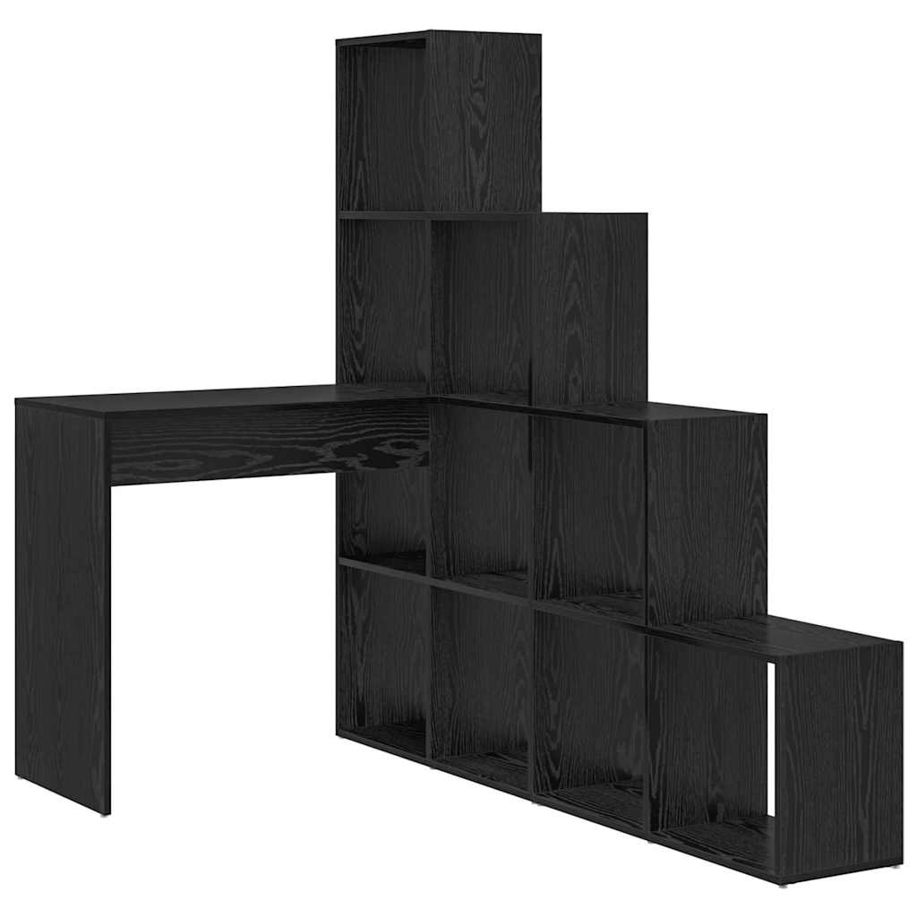 Sarokíróasztal Fekete tölgy 101,5 x 149,5 x 149,5 cm Szerelt Fa