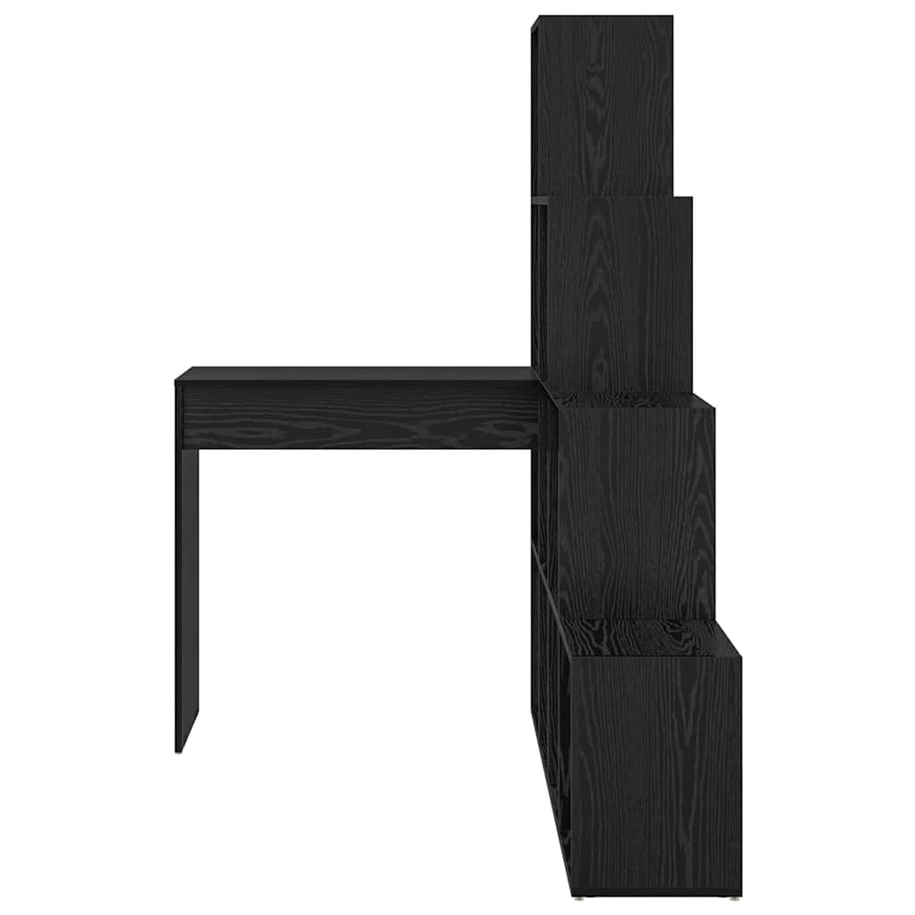 Sarokíróasztal Fekete tölgy 101,5 x 149,5 x 149,5 cm Szerelt Fa