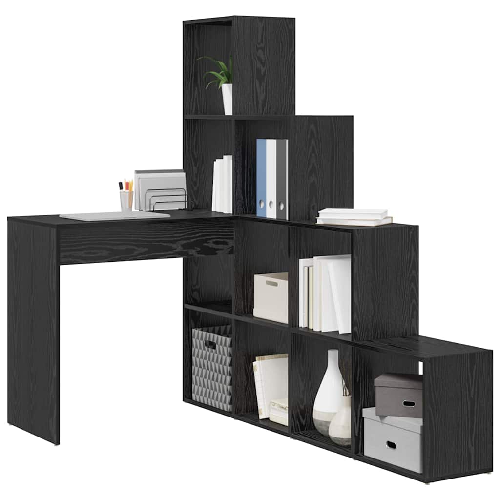 Sarokíróasztal Fekete tölgy 101,5 x 149,5 x 149,5 cm Szerelt Fa