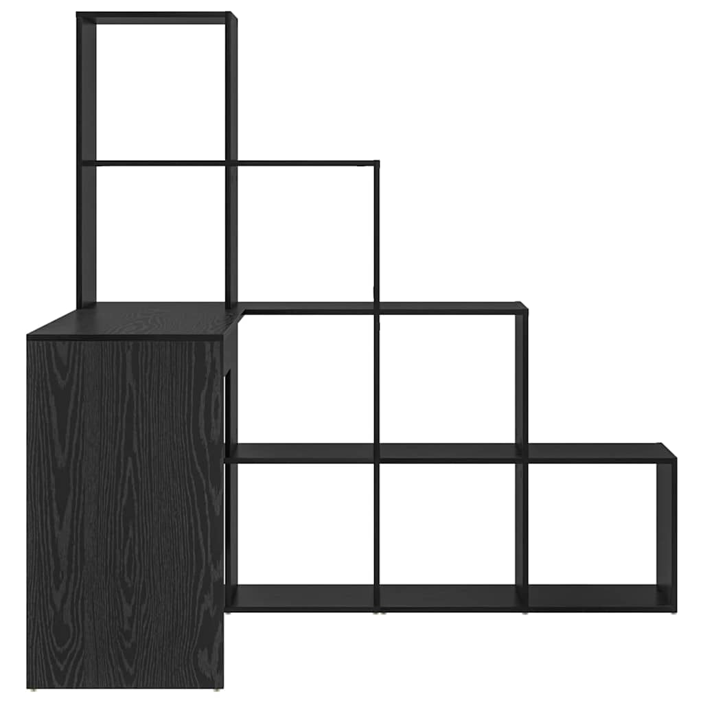 Sarokíróasztal Fekete tölgy 101,5 x 149,5 x 149,5 cm Szerelt Fa