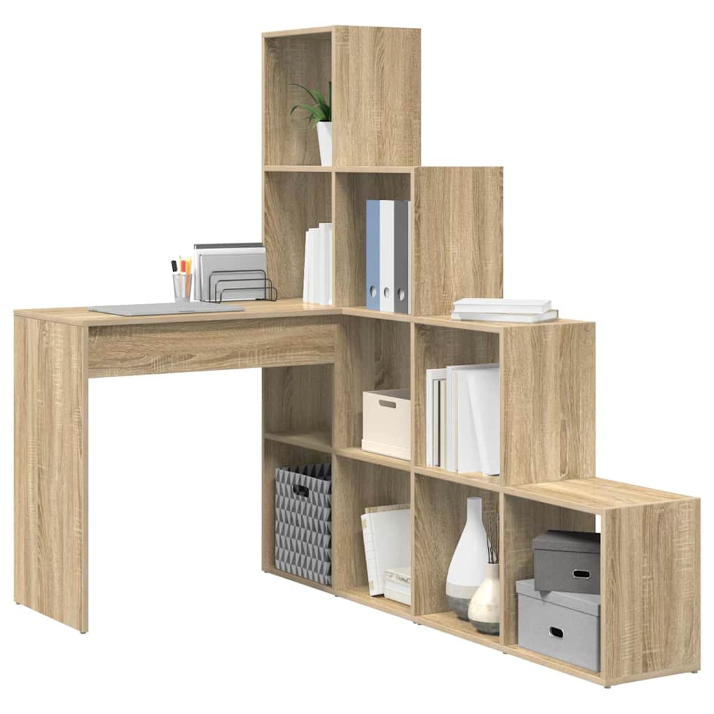 Sarokíróasztal Sonoma tölgy 101,5 x 149,5 x 149,5 cm Szerelt Fa