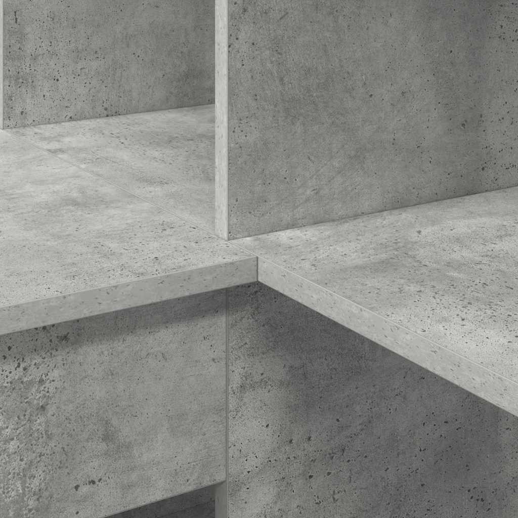 Sarokíróasztal Beton Szürke Szerelt Fa 101,5 x 149,5 x 149,5 cm