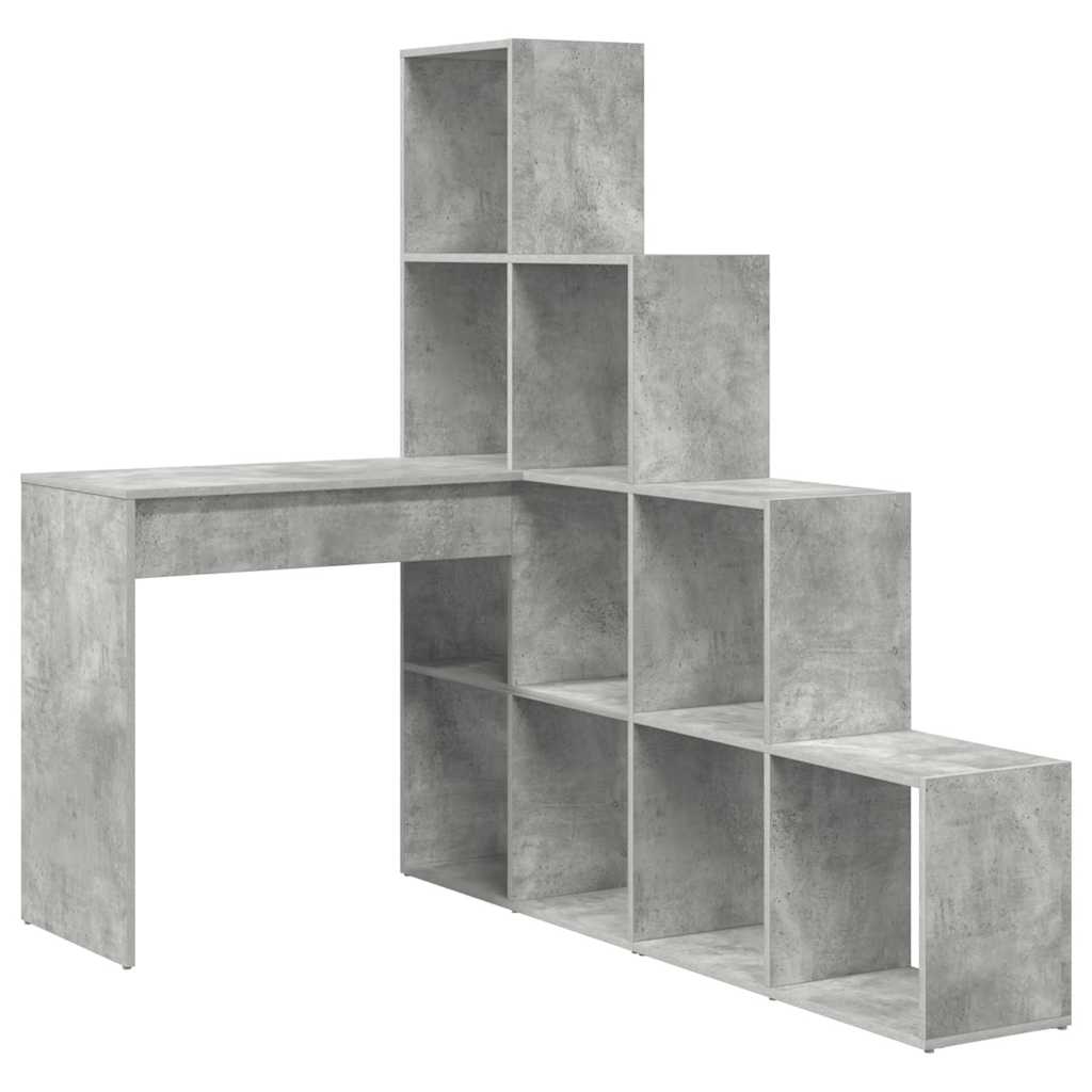 Sarokíróasztal Beton Szürke Szerelt Fa 101,5 x 149,5 x 149,5 cm