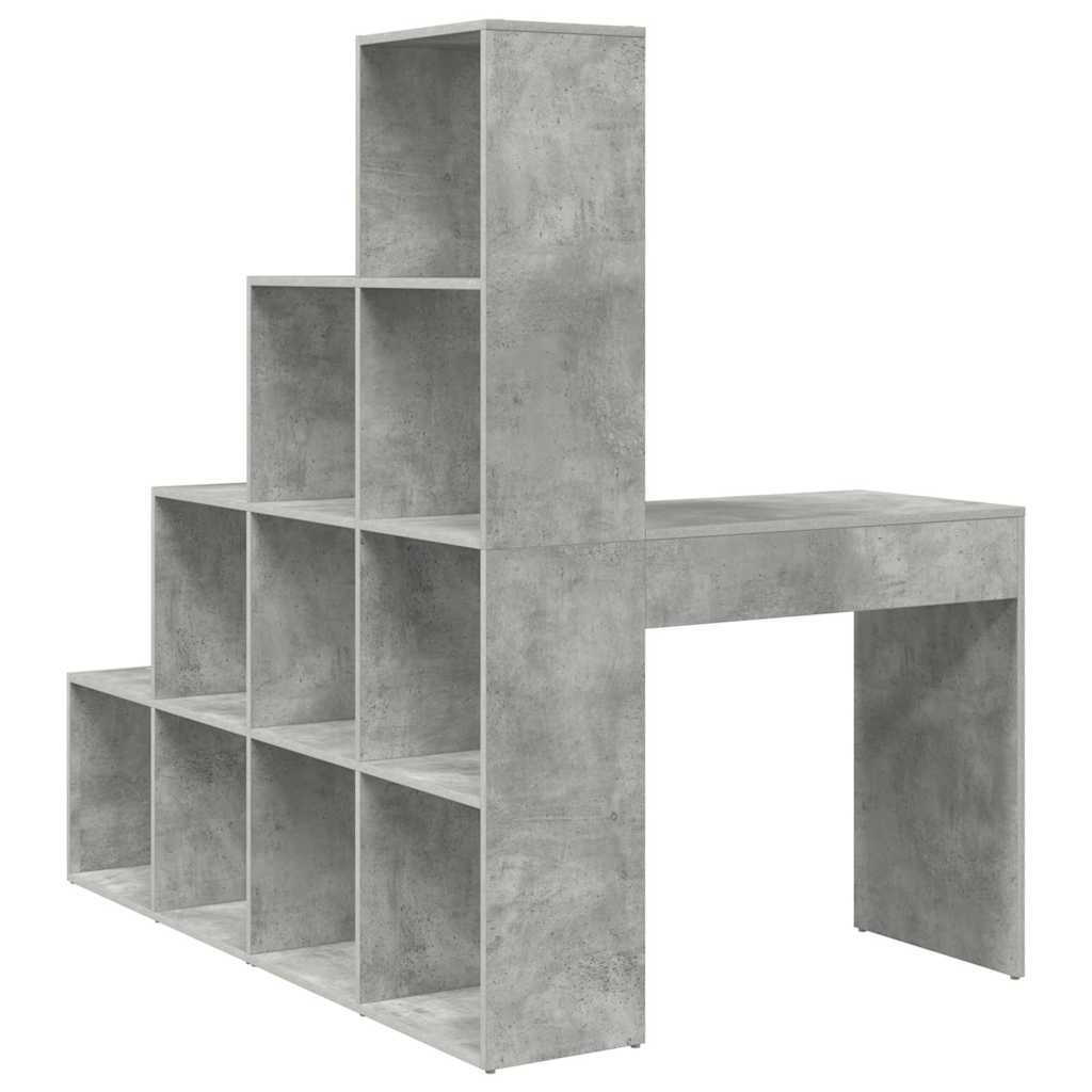 Sarokíróasztal Beton Szürke Szerelt Fa 101,5 x 149,5 x 149,5 cm