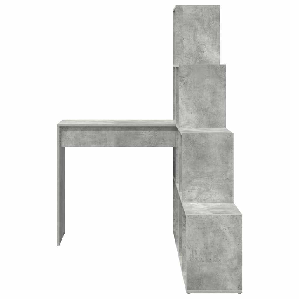 Sarokíróasztal Beton Szürke Szerelt Fa 101,5 x 149,5 x 149,5 cm