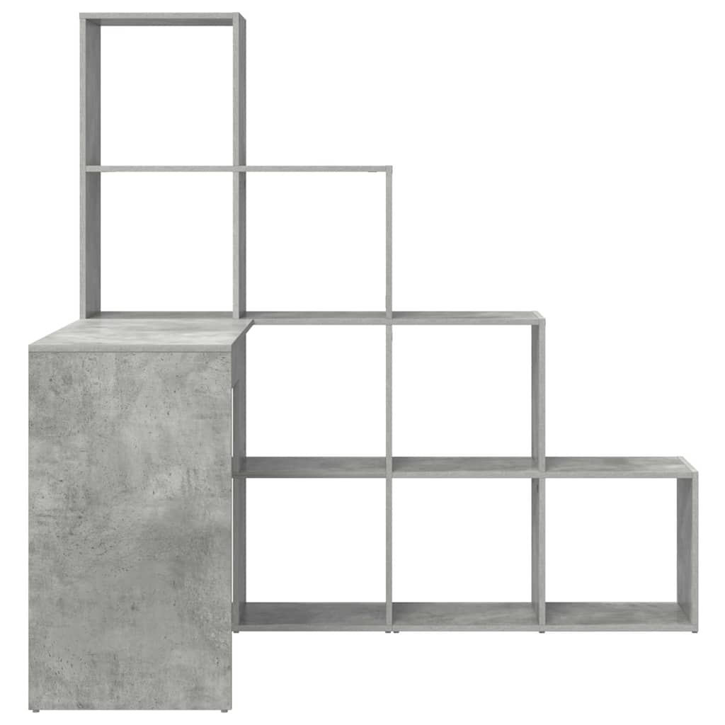 Sarokíróasztal Beton Szürke Szerelt Fa 101,5 x 149,5 x 149,5 cm