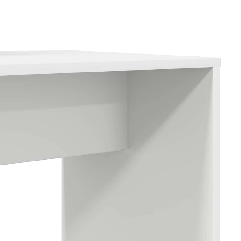 Asztal polcokkal tárolóval Fehér 138,5 x 55 x 143 cm Szerelt Fa