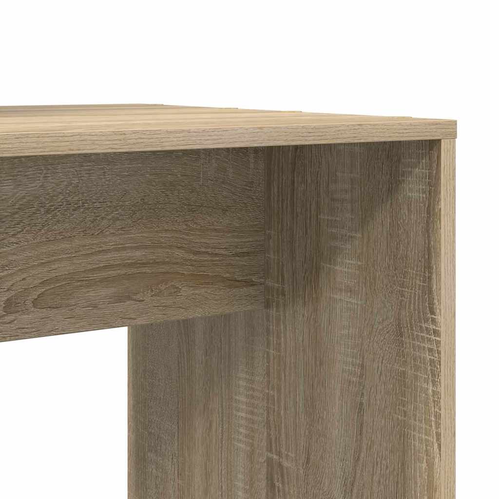 Asztal polcokkal Sonoma tölgy 138,5 x 55 x 143 cm Szerelt Fa