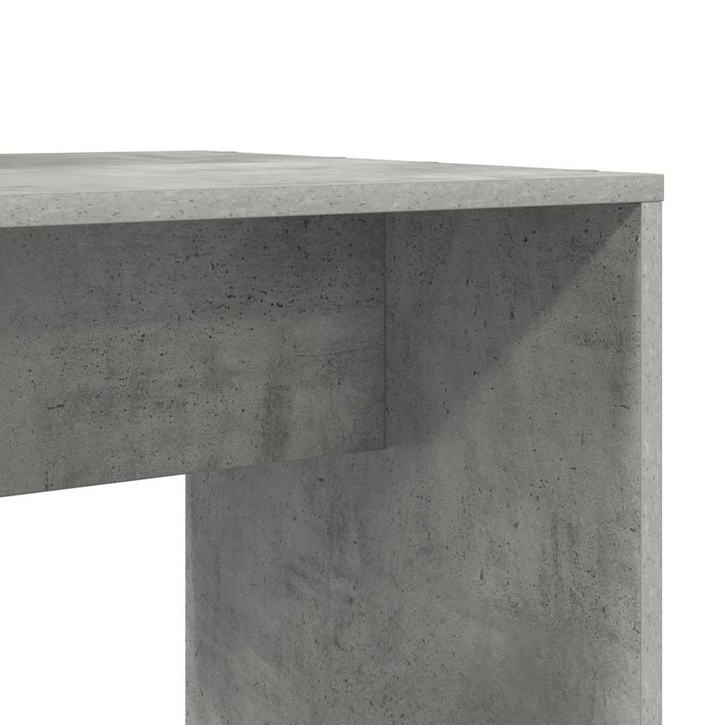 Asztal polcokkal Beton Szürke 138,5 x 55 x 143 cm Szerelt Fa