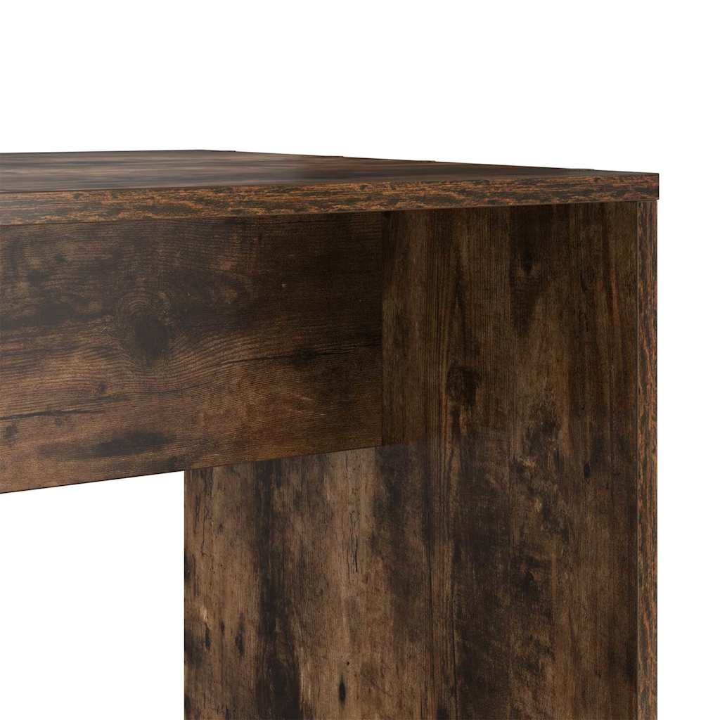 Asztal polcokkal Füstölt tölgy 138,5 x 55 x 143 cm Szerelt Fa