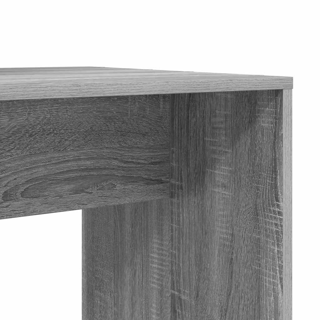Asztal polcokkal Szürke Sonoma 138,5 x 55 x 143 cm Szerelt Fa