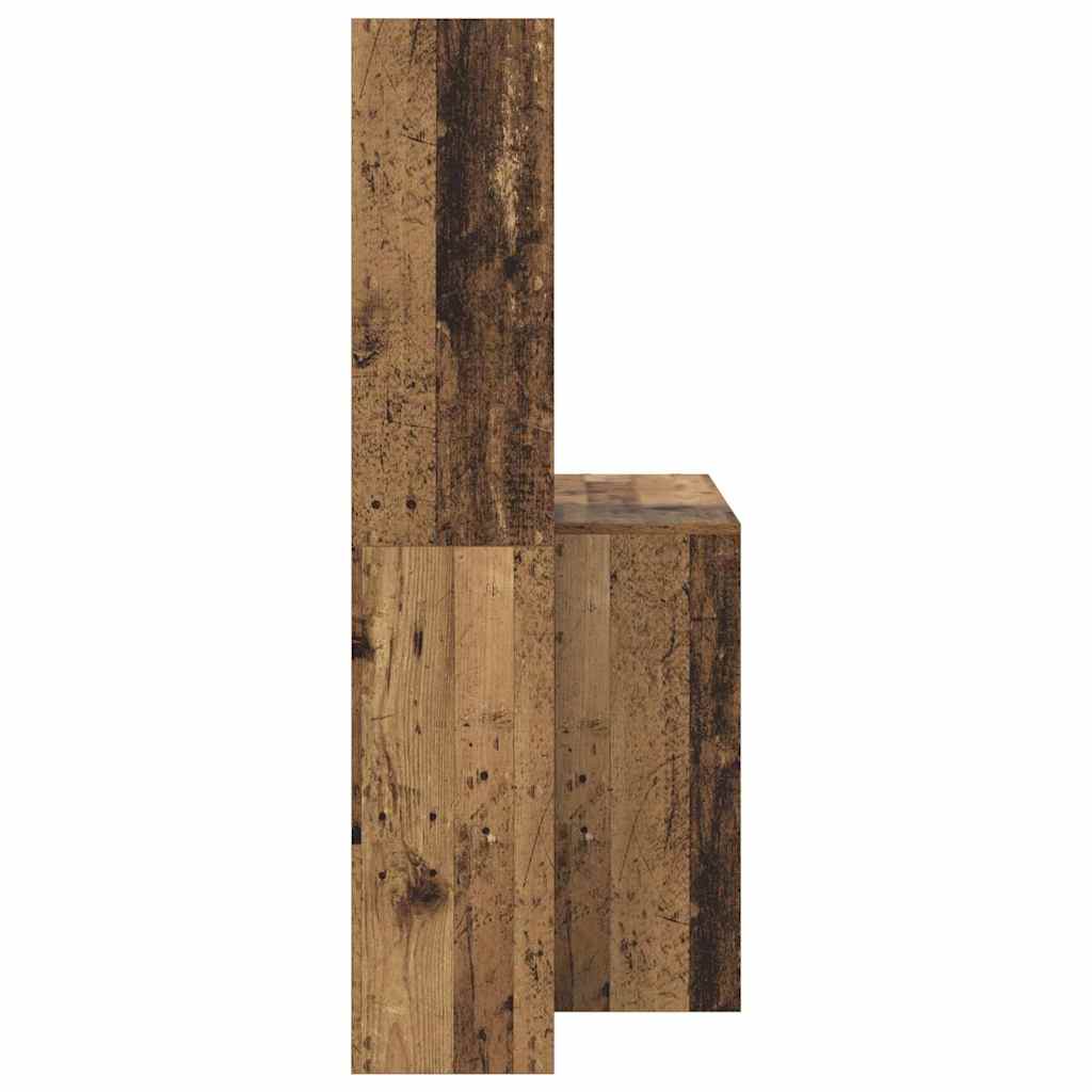 Asztal polcokkal tárolóval Öreg fa 138,5 x 55 x 143 cm Faanyag