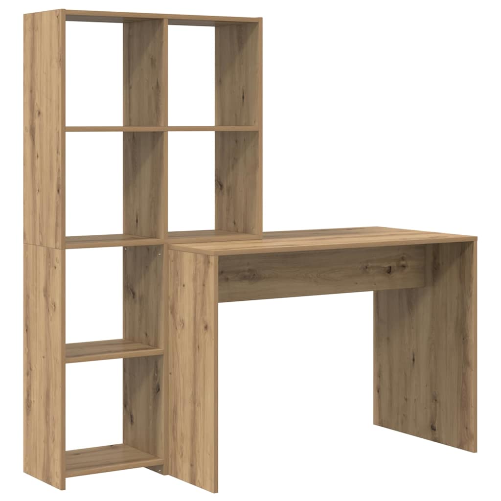 Asztal polcokkal Artisan tölgy 138,5 x 55 x 143 cm Szerelt Fa
