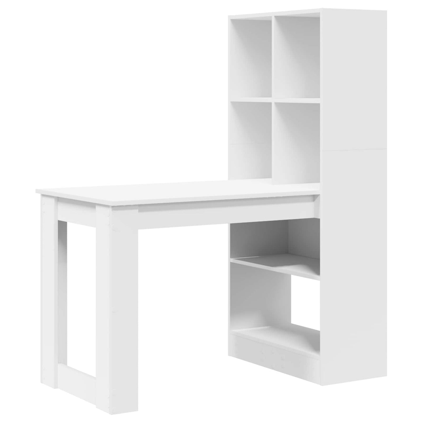 Asztal Fehér Szerelt Fa 122 x 67 x 145 cm