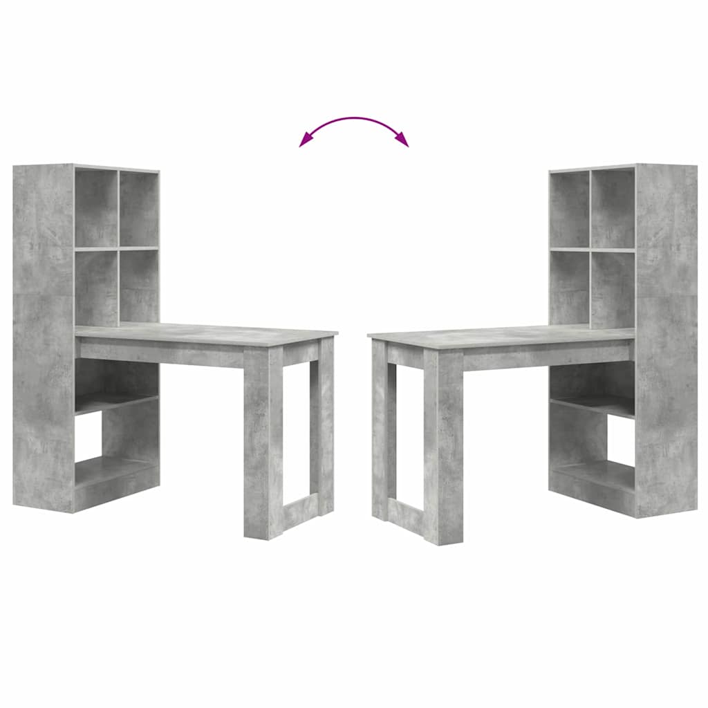 Asztal Beton Szürke Szerelt Fa 122 x 67 x 145 cm
