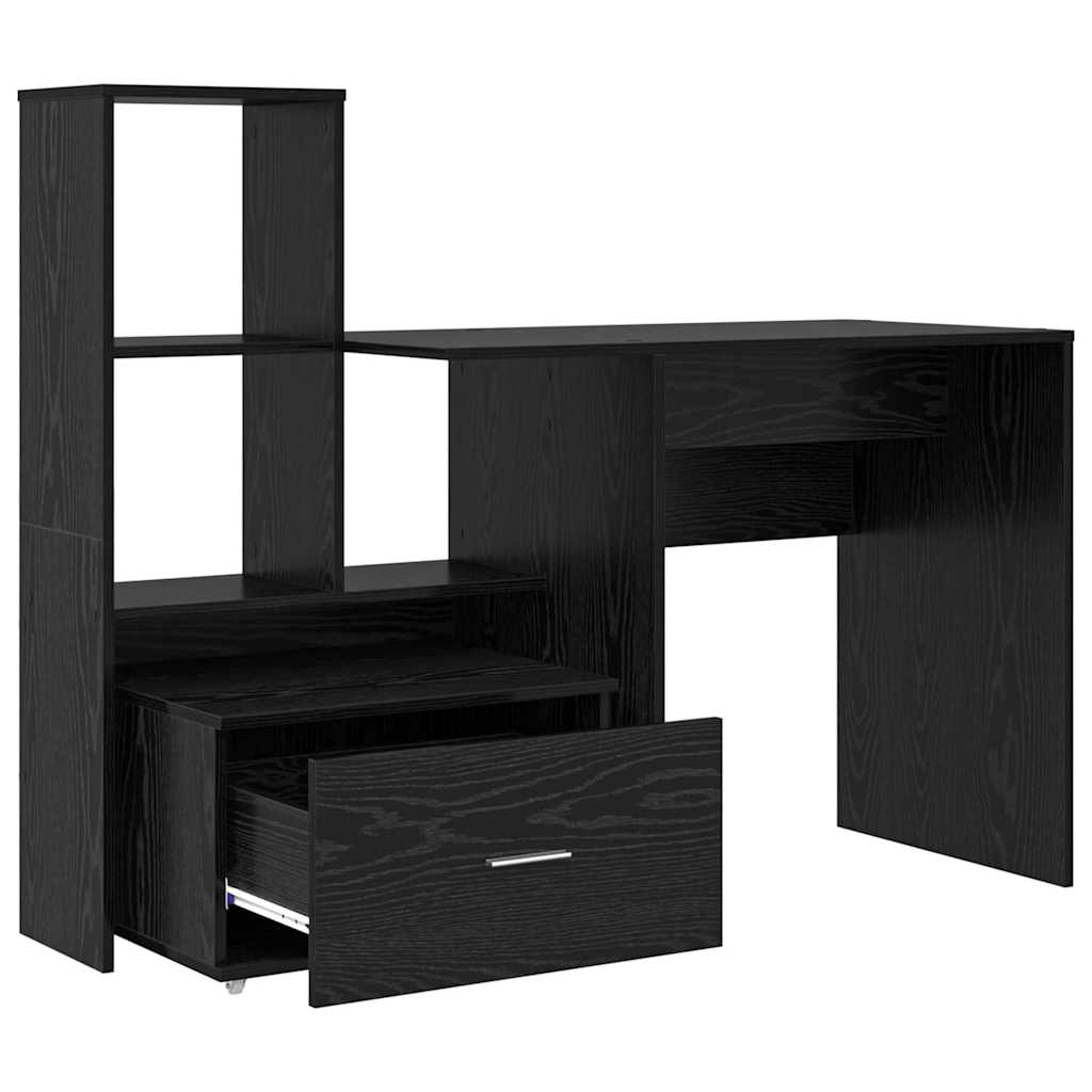Asztal Fekete tölgy Szerelt Fa 131,5 x 50 x 106,5 cm