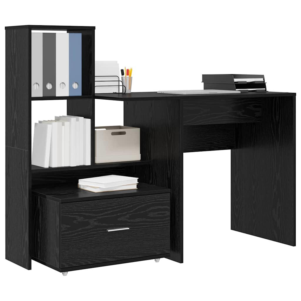 Asztal Fekete tölgy Szerelt Fa 131,5 x 50 x 106,5 cm