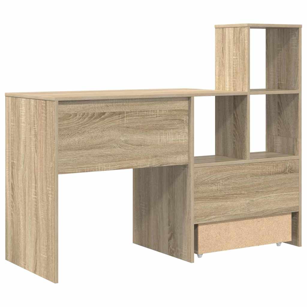 Asztal Sonoma tölgy Szerelt Fa 131,5 x 50 x 106,5 cm