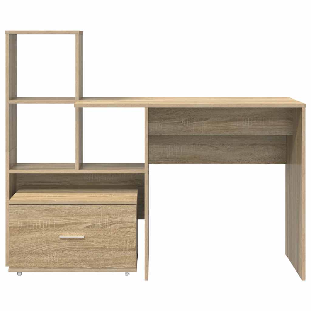 Asztal Sonoma tölgy Szerelt Fa 131,5 x 50 x 106,5 cm