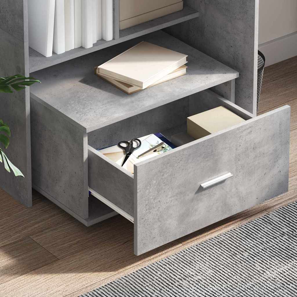 Asztal Beton Szürke Szerelt Fa 131,5 x 50 x 106,5 cm