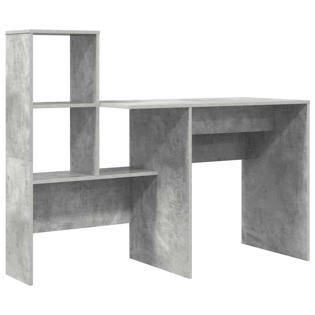 Asztal Beton Szürke Szerelt Fa 131,5 x 50 x 106,5 cm