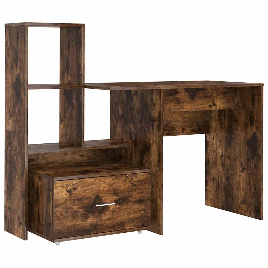 Asztal Füstölt tölgy Szerelt Fa 131,5 x 50 x 106,5 cm