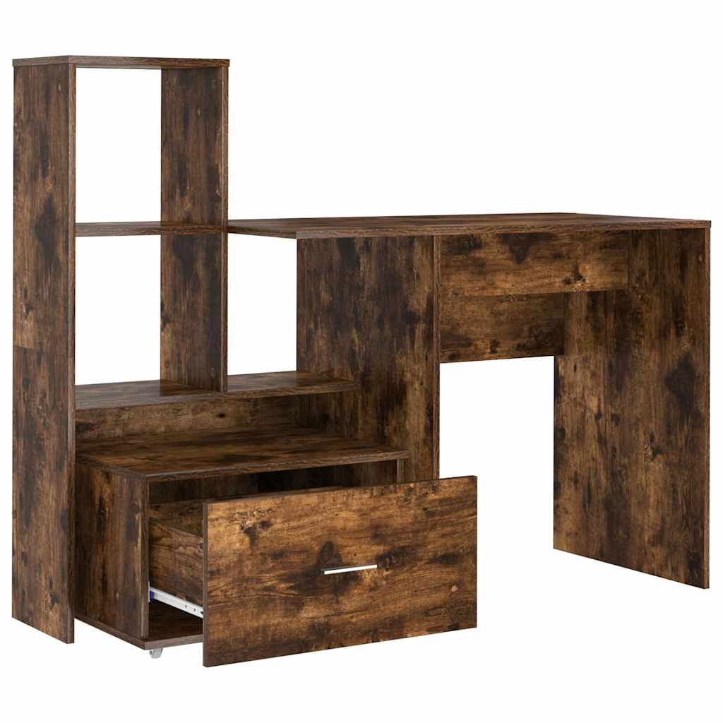 Asztal Füstölt tölgy Szerelt Fa 131,5 x 50 x 106,5 cm