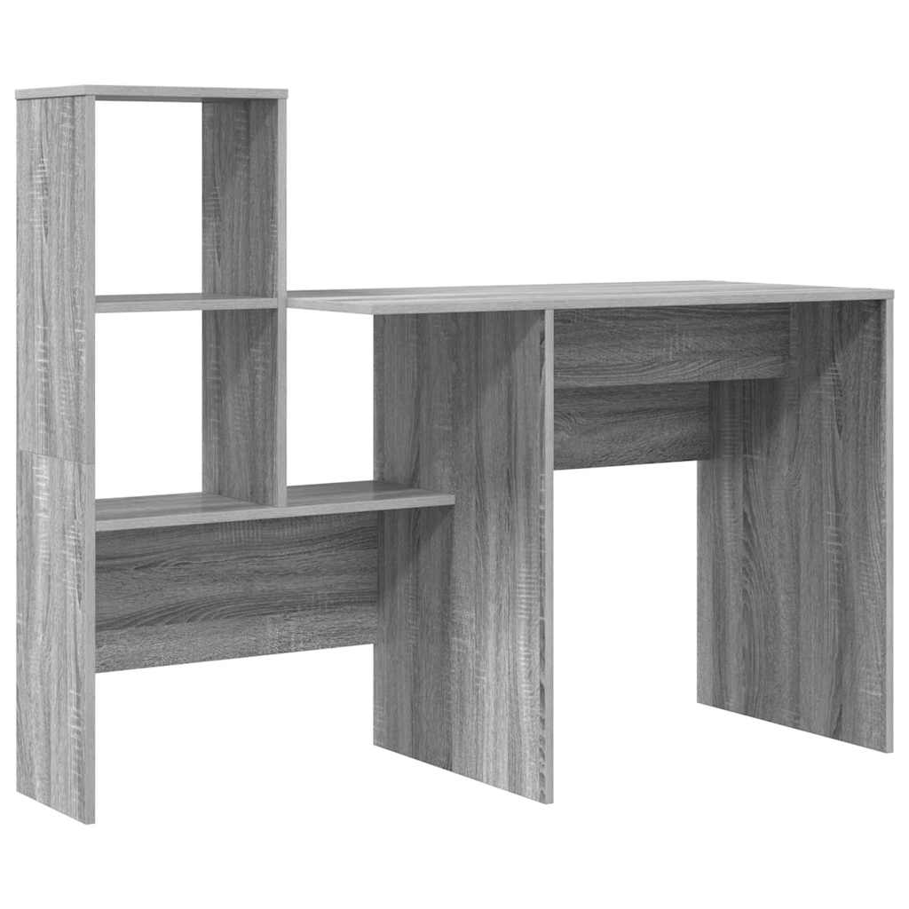 Asztal fiókkal Szürke Sonoma 131,5 x 50 x 106,5 cm Faanyag