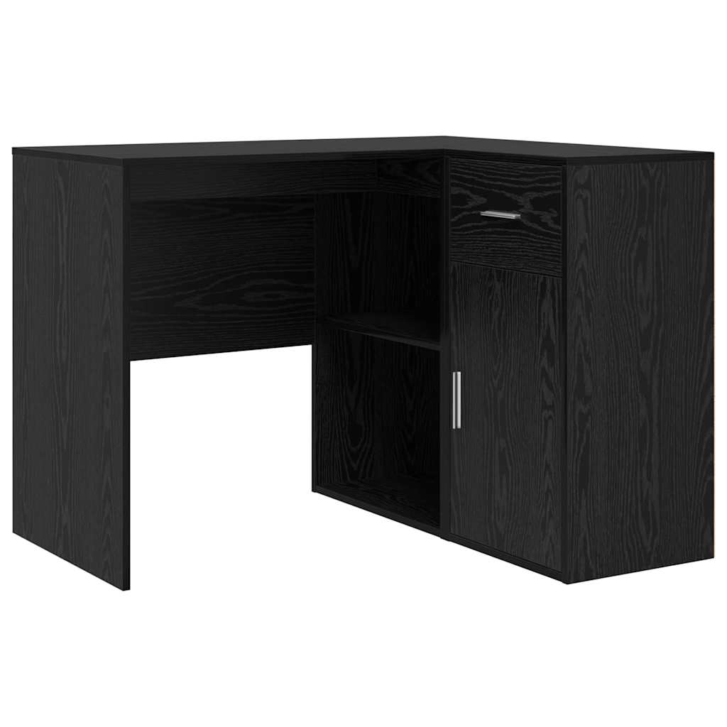 Sarokíróasztal fiókkal Fekete tölgy 102 x 88 x 75 cm