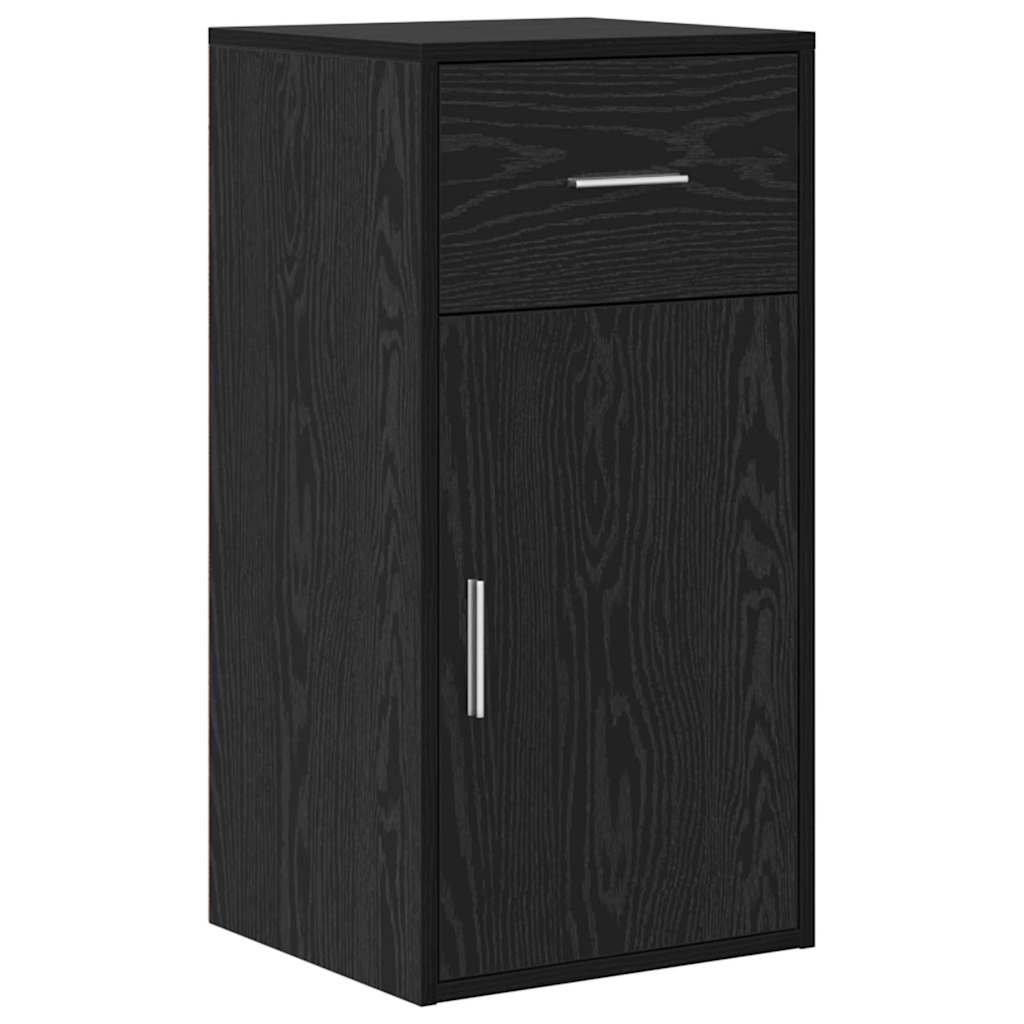 Sarokíróasztal fiókkal Fekete tölgy 102 x 88 x 75 cm