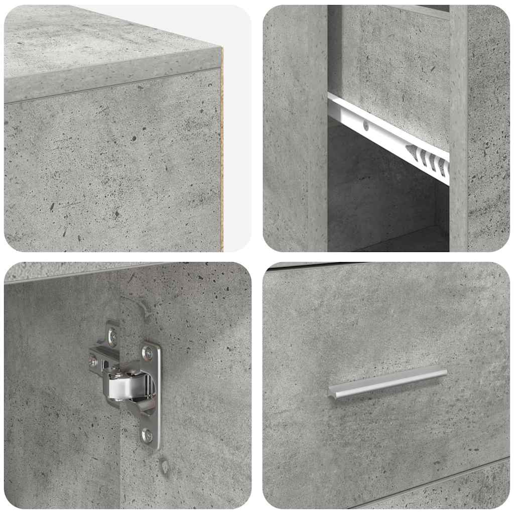 Sarokíróasztal fiókkal Beton Szürke 102 x 88 x 75 cm