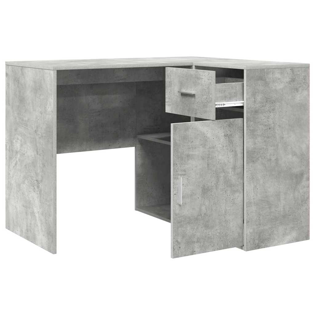 Sarokíróasztal fiókkal Beton Szürke 102 x 88 x 75 cm