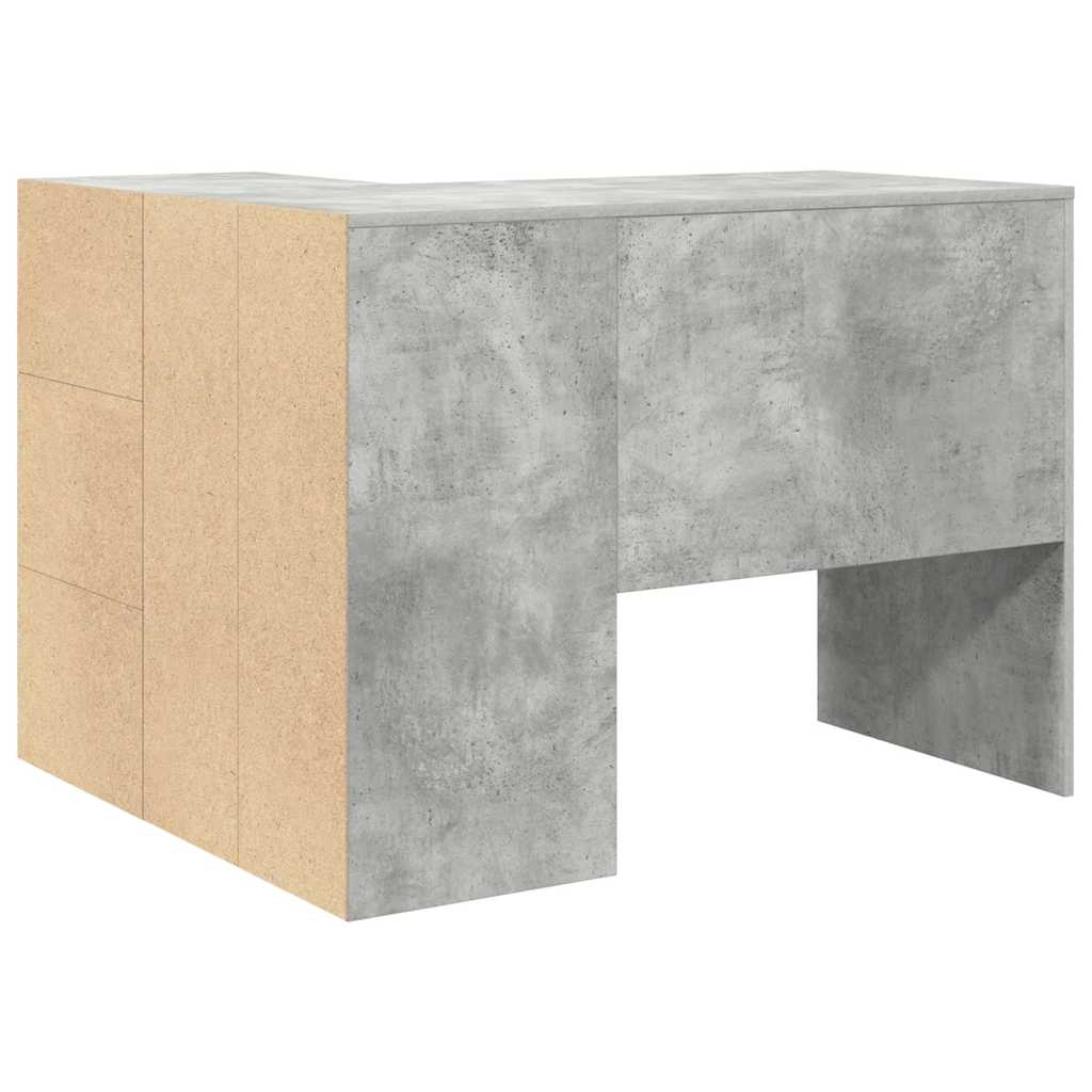 Sarokíróasztal fiókkal Beton Szürke 102 x 88 x 75 cm