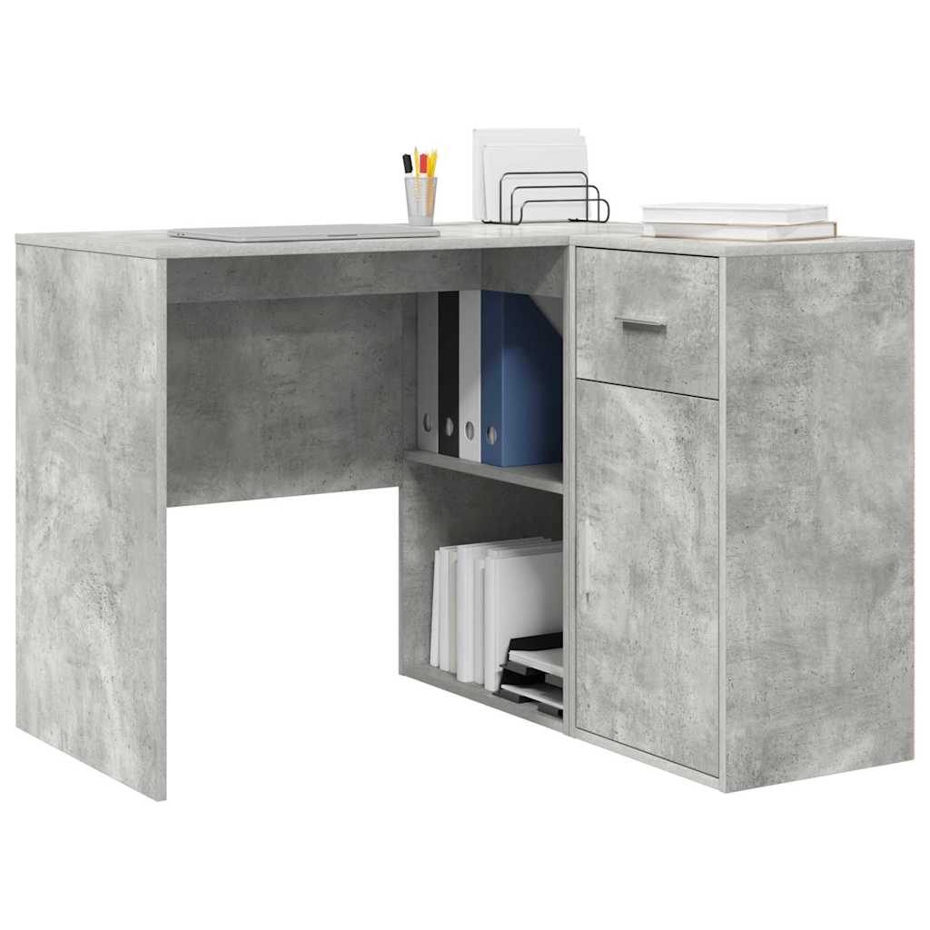 Sarokíróasztal fiókkal Beton Szürke 102 x 88 x 75 cm
