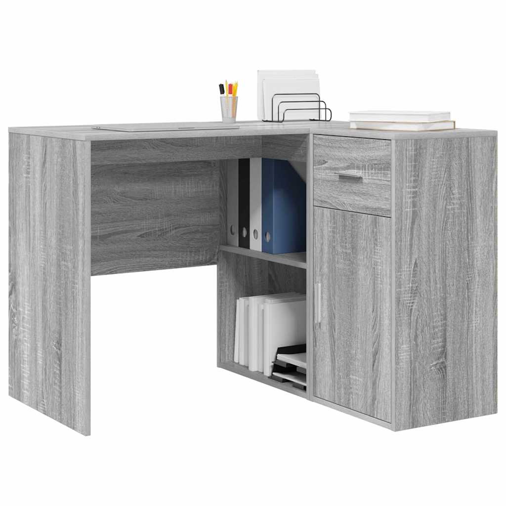 Sarokíróasztal fiókkal Szürke Sonoma 102 x 88 x 75 cm