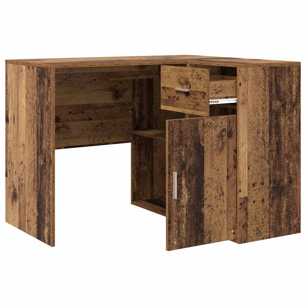 Sarokíróasztal fiókkal Öreg fa 102 x 88 x 75 cm