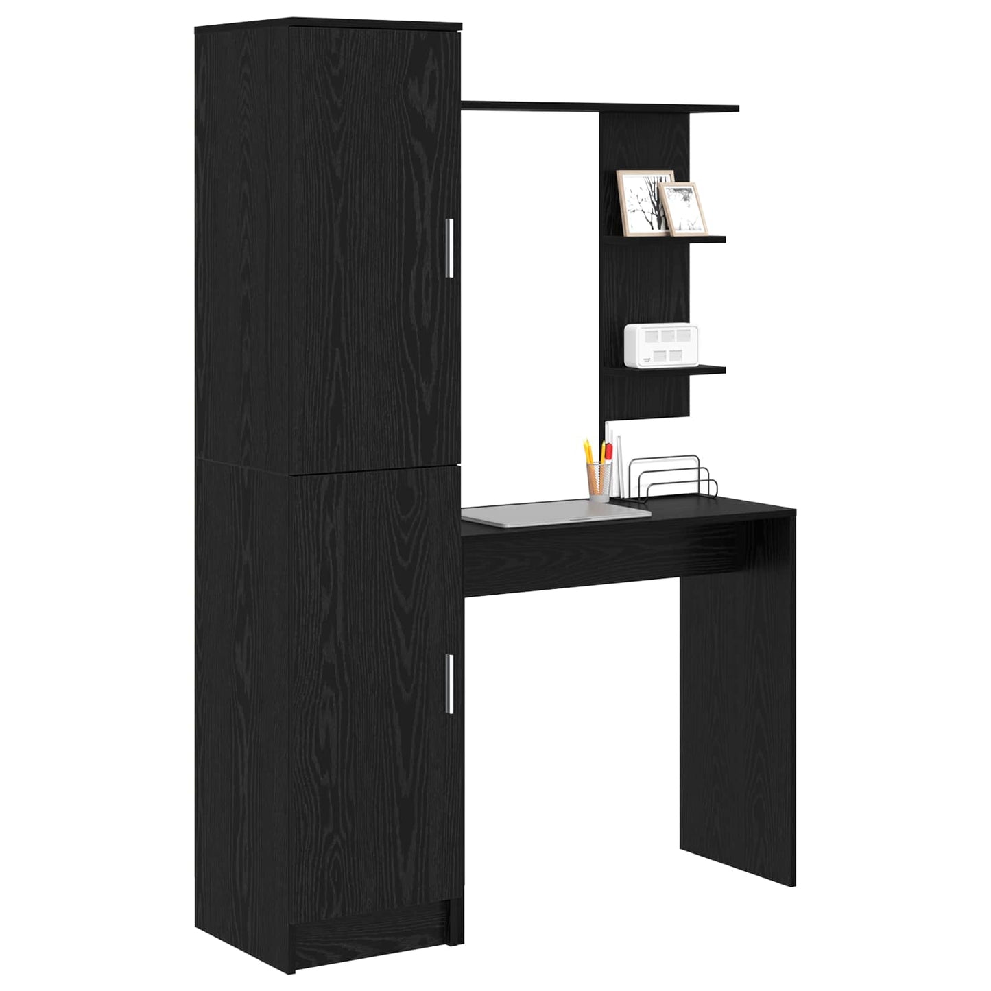 Asztal 2 pcs Fekete tölgy
